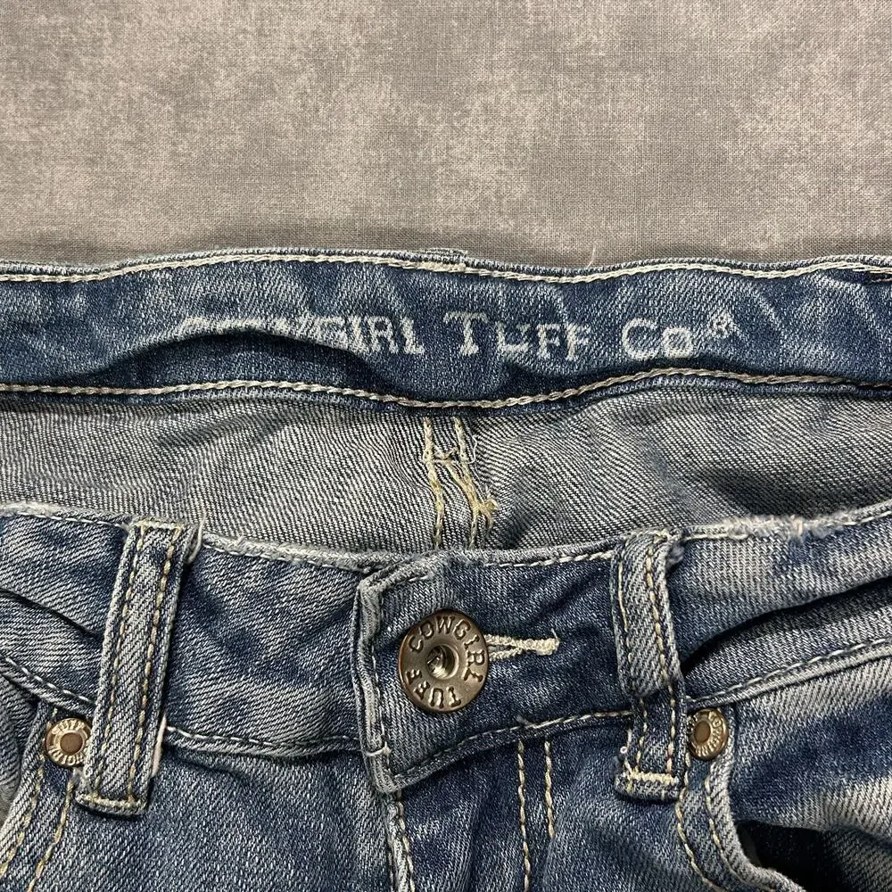 Cowgirl Tuff Co Running Free Low Rise Bootcut Jeans Womens 27x33 Light Wash